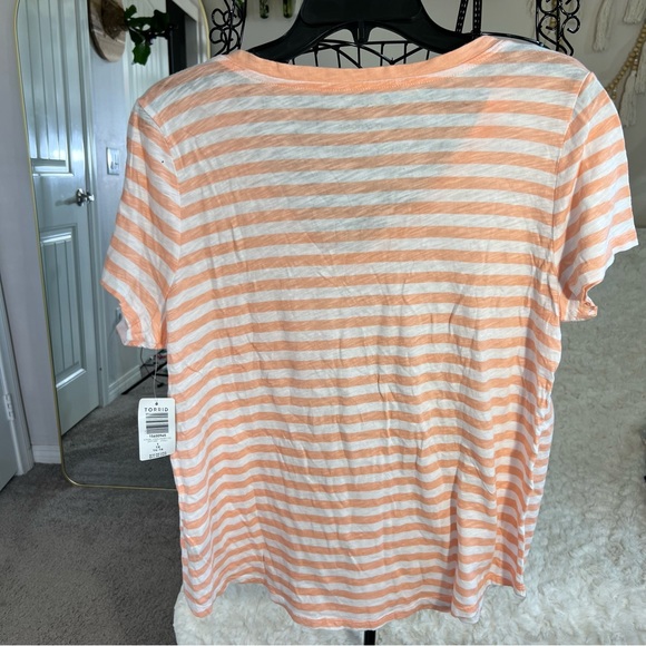 Torrid SLUB PEACH STRIPE TEE - Picture 6 of 7